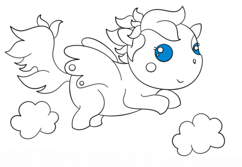 Chibi Pegasus Coloring Page